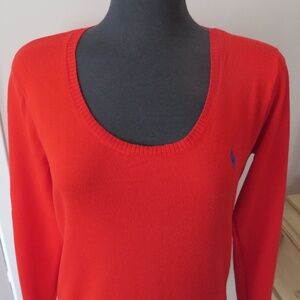 Ralph Lauren Sport Red Merino Sweater - Scoop Neck XL